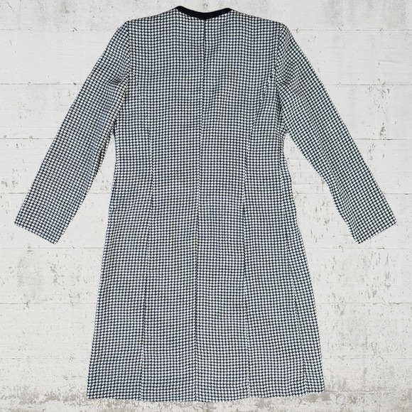 Vintage 90s Houndstooth Dress Jacket Set Danny & Nicole Dress Longline Blazer 4P - Picture 7 of 14